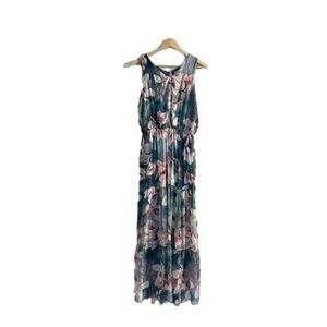 LARA Silk Watercolor Floral Maxi Dress